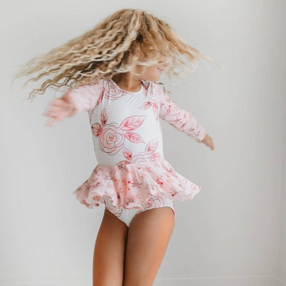 Dusty Pink Rose Skirted Leotard - Magnolia BabyLeotard