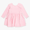 Long Sleeve Twirl Dress - Pink