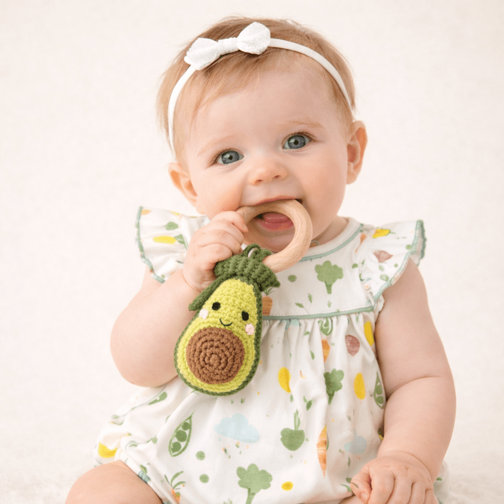 Eat Your Veggies Bubble + Avocado Teether Gift Set - Magnolia BabyBaby Gift Set