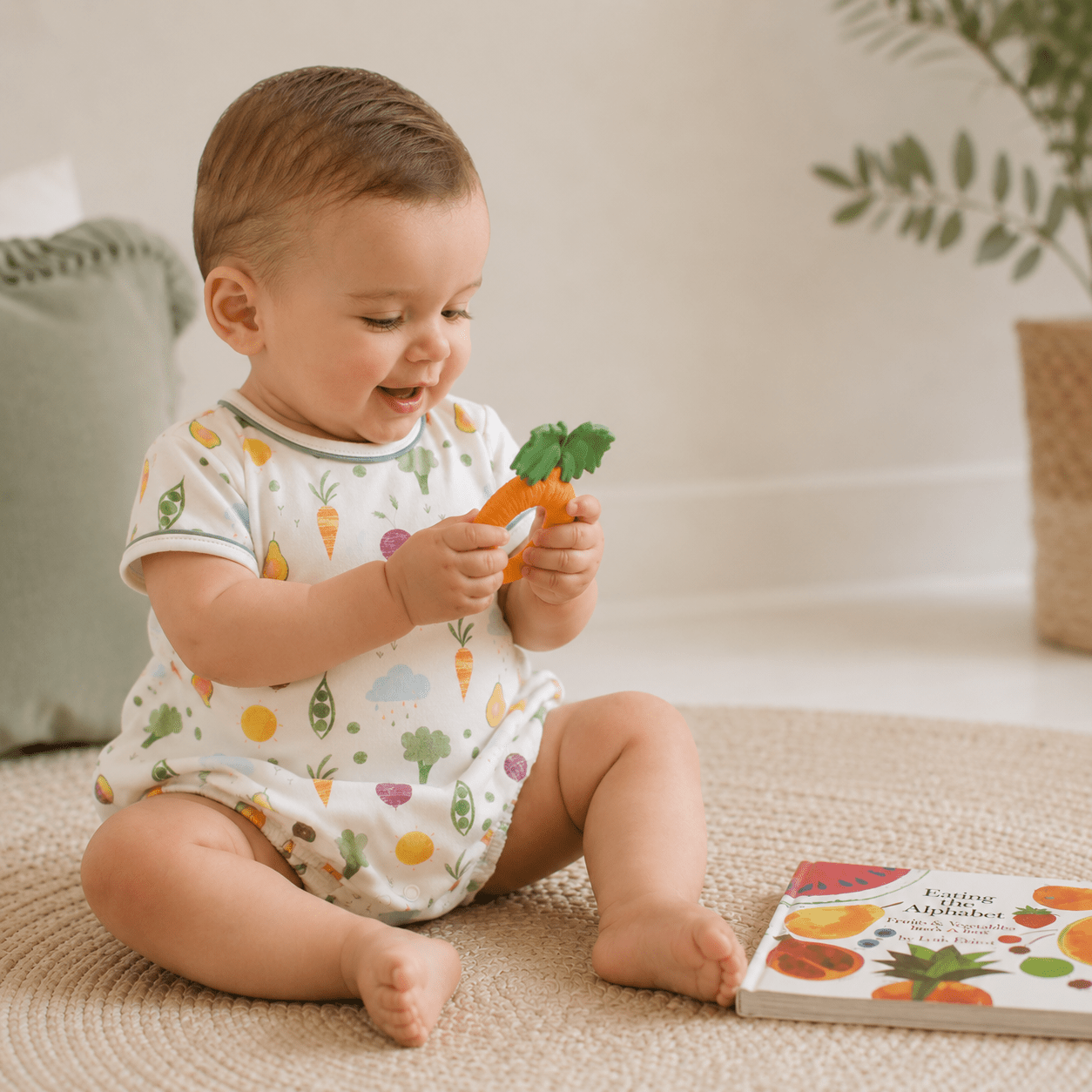 Eat your Veggies! Short Sleeve Bubble - Magnolia BabyBubble