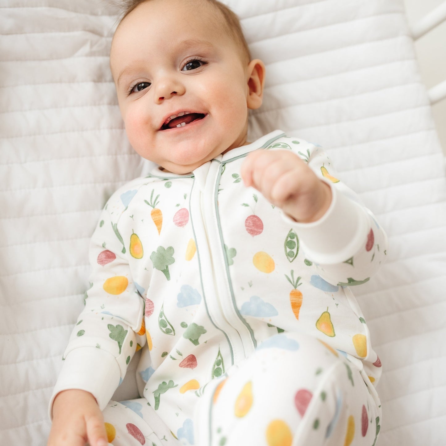 Eat your Veggies! Zip Playsuit - Magnolia BabyPlaysuit