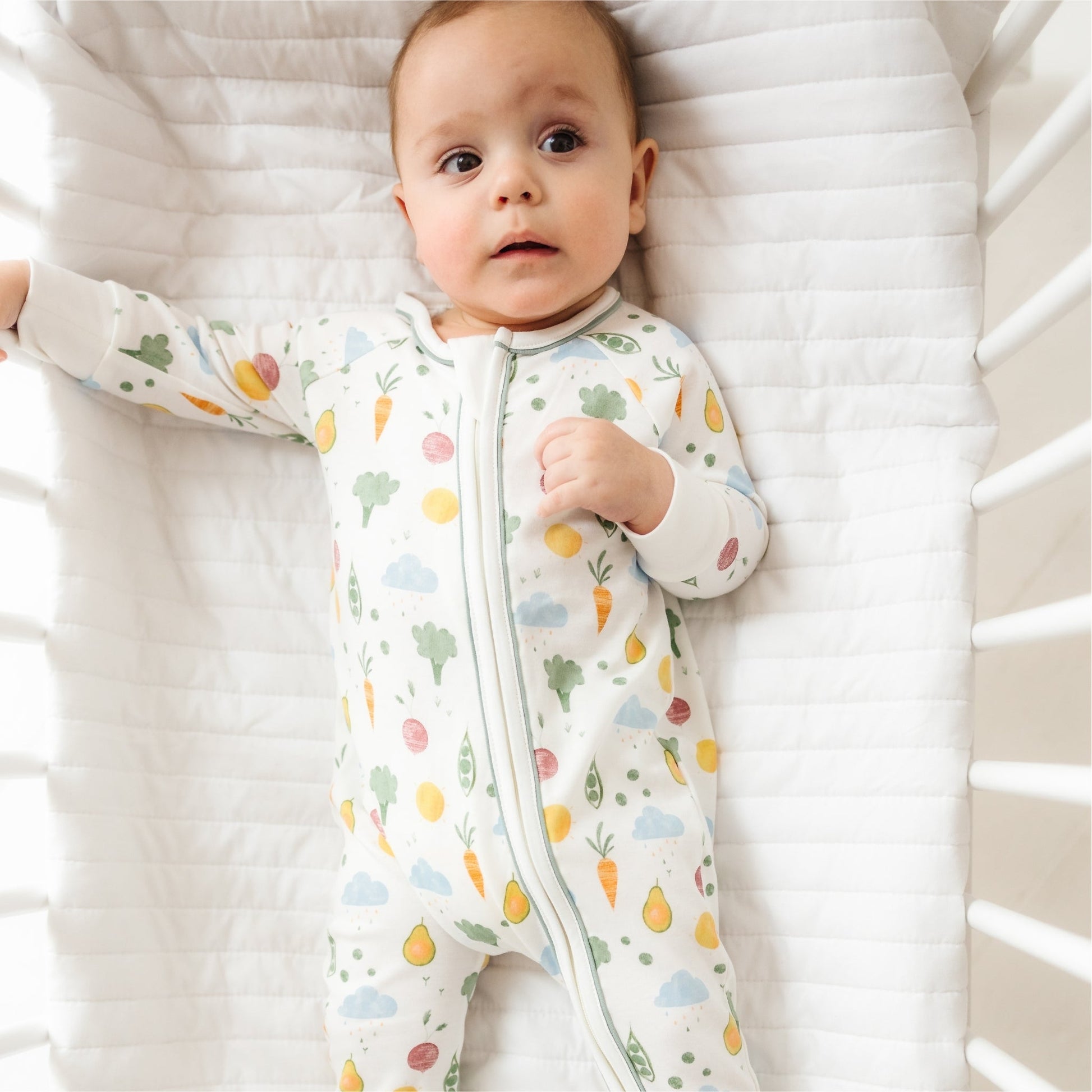 Eat your Veggies! Zip Playsuit - Magnolia BabyPlaysuit