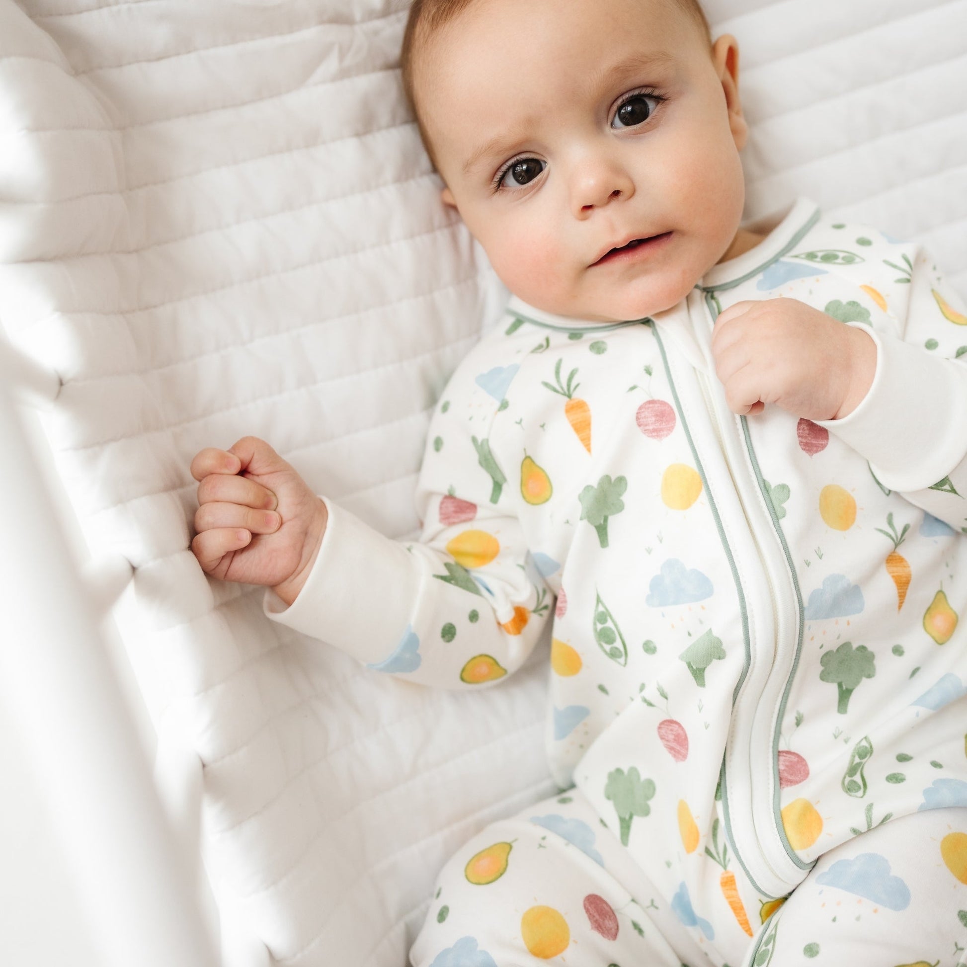 Eat your Veggies! Zip Playsuit - Magnolia BabyPlaysuit