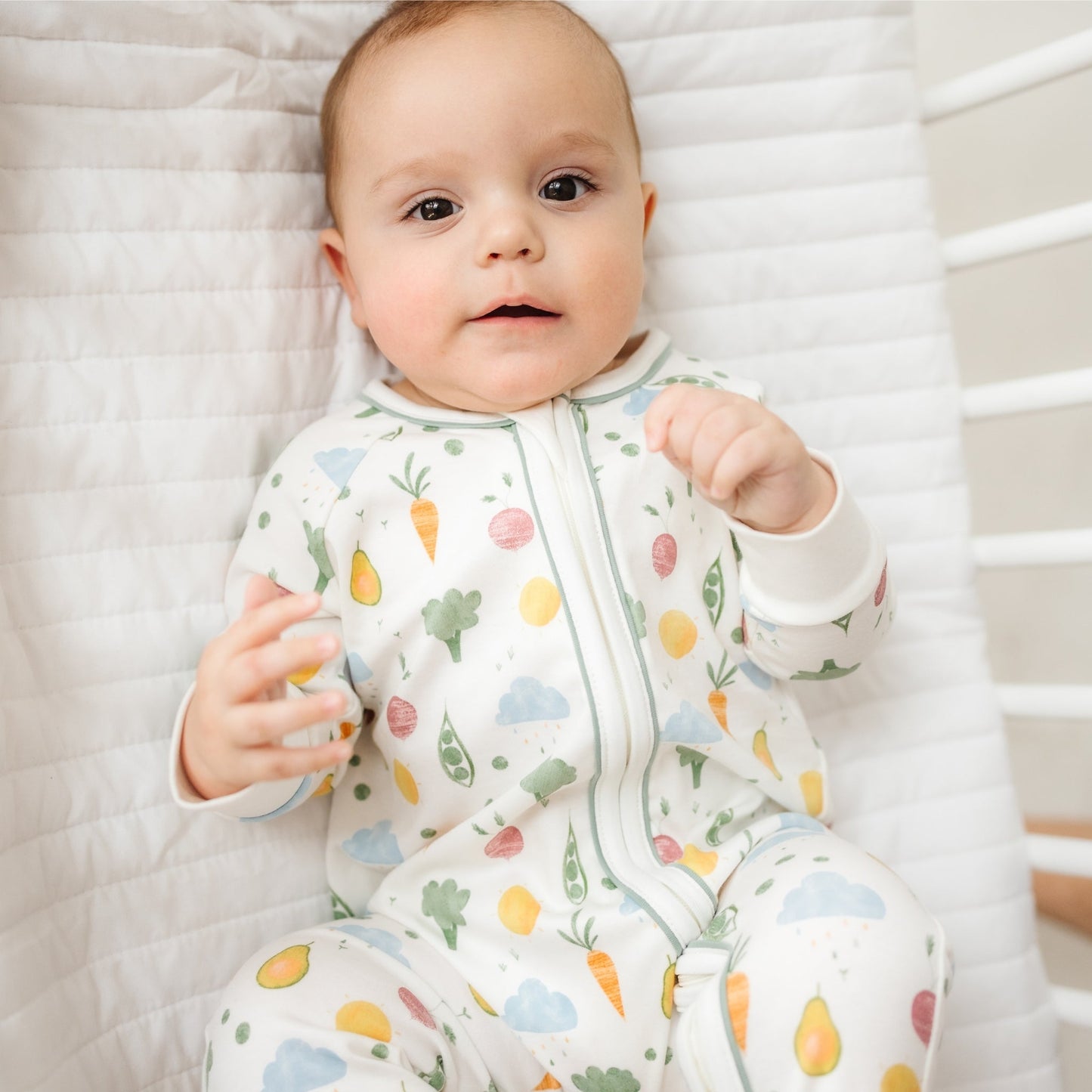 Eat your Veggies! Zip Playsuit - Magnolia BabyPlaysuit