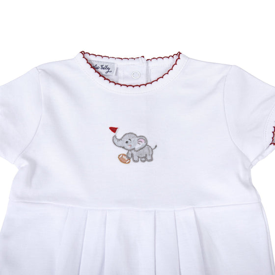 Elephant Football Classics Embroidered Boy Bubble - Magnolia BabyBubble