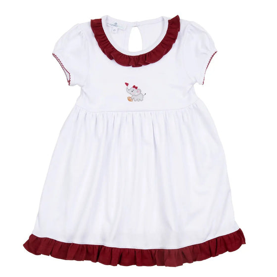 Elephant Football Classics Embroidered Dress - Magnolia BabyDress