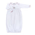 Elephant Football Classics Embroidered Gathered Gown - Magnolia BabyGown