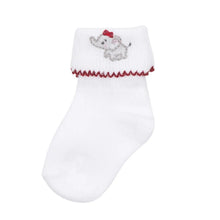  Elephant Football Classics Embroidered Girl Socks - Magnolia BabySocks