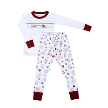  Elephant Football Classics Smocked Long Pajamas - Magnolia BabyLong Pajamas