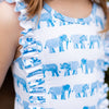 Elephant Ruffle Tank Swimsuit - Magnolia BabySwimsuit