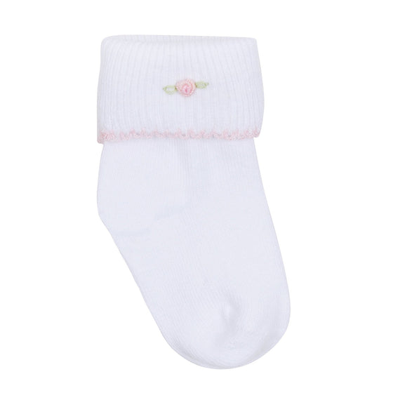 Emily Embroidered Socks - Pink - Magnolia BabySocks