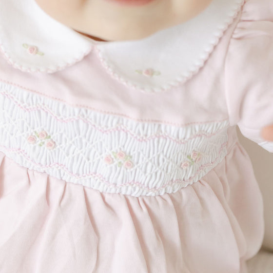 Emily Smocked Bubble - Pink - Magnolia BabyBubble