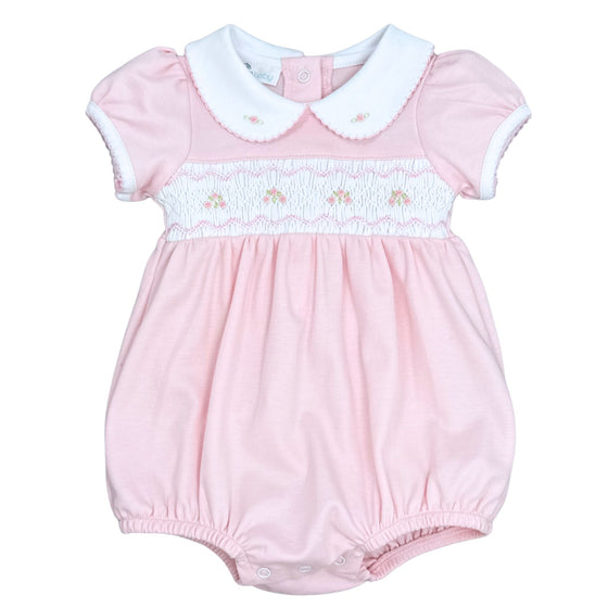 Emily Smocked Bubble - Pink - Magnolia BabyBubble