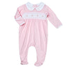 Emily Smocked Footie - Pink - Magnolia BabyFootie