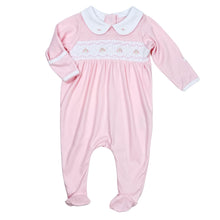  Emily Smocked Footie - Pink - Magnolia BabyFootie