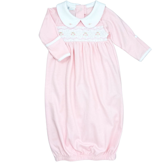 Emily Smocked Gown - Pink - Magnolia BabyGown