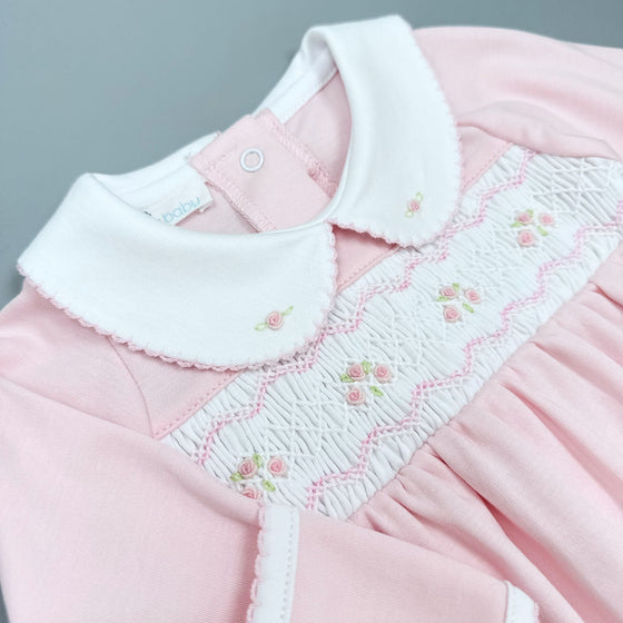 Emily Smocked Gown - Pink - Magnolia BabyGown