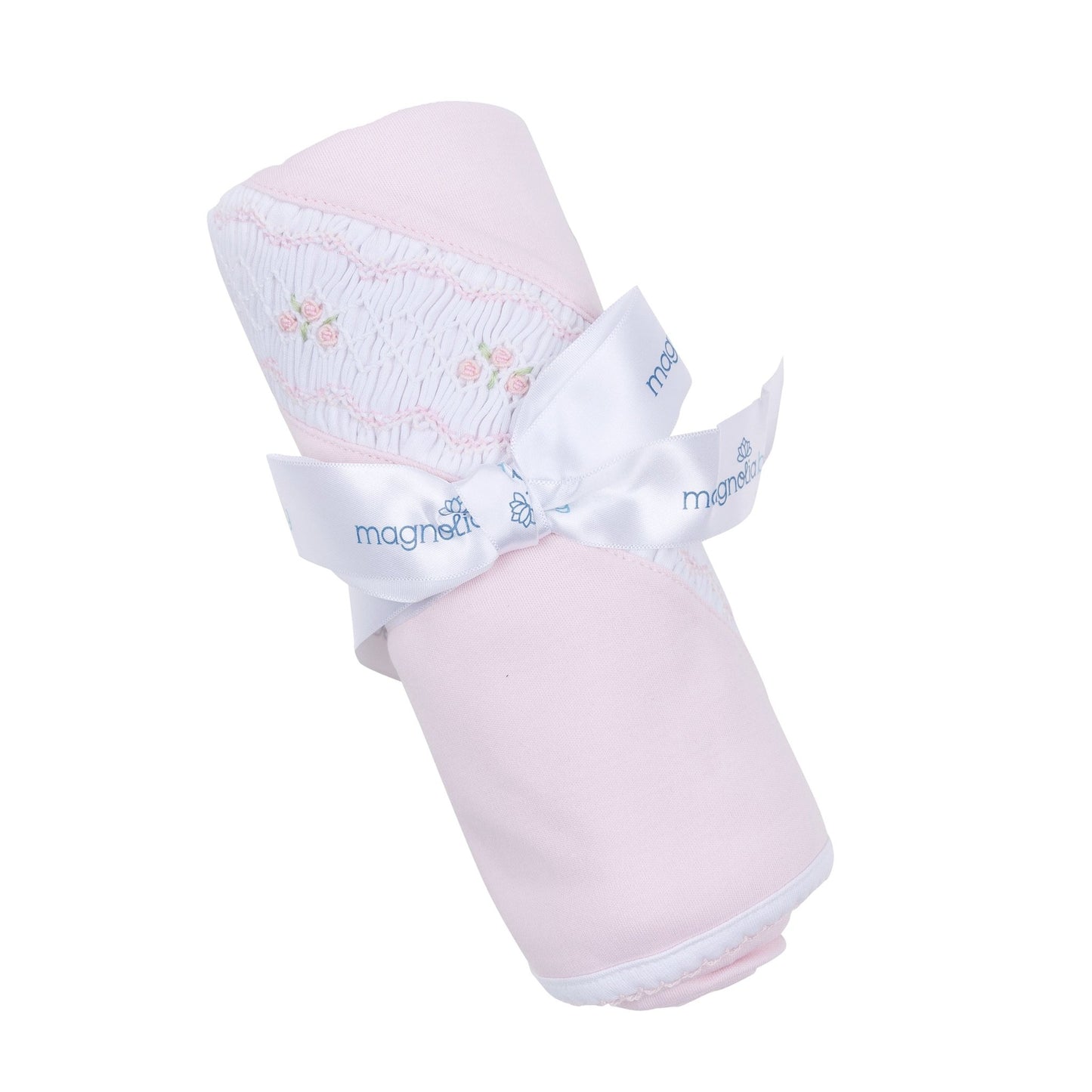 Emily Smocked Receiving Blanket - Pink - Magnolia BabyReceiving Blanket