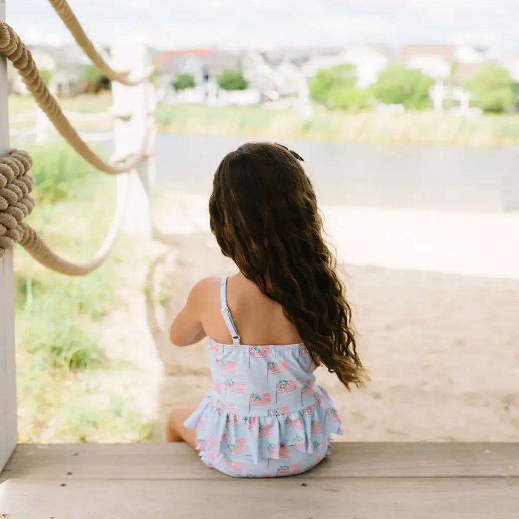 Emma 4th of July Flags Tankini Swimsuit - Magnolia BabySwimsuit