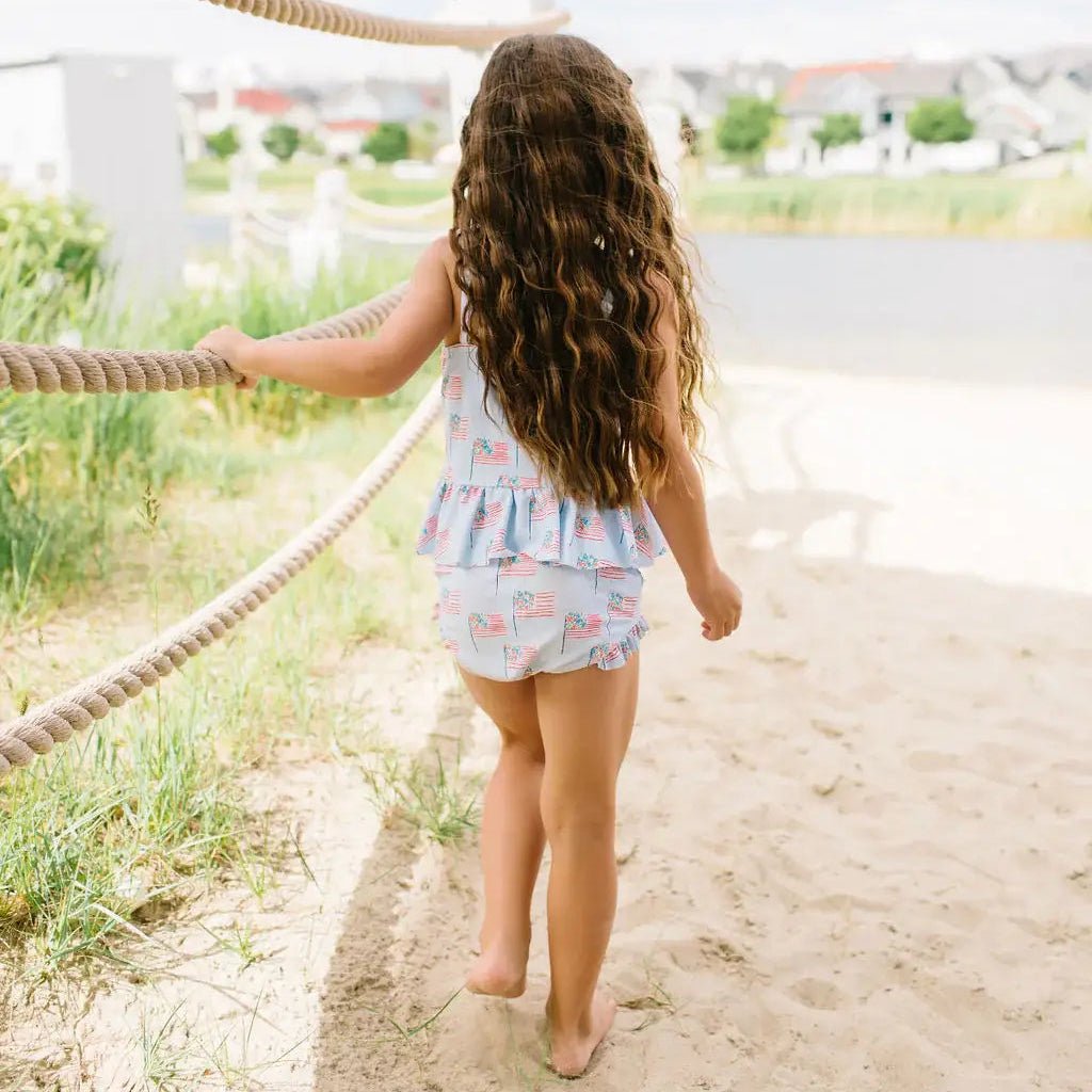 Emma 4th of July Flags Tankini Swimsuit - Magnolia BabySwimsuit