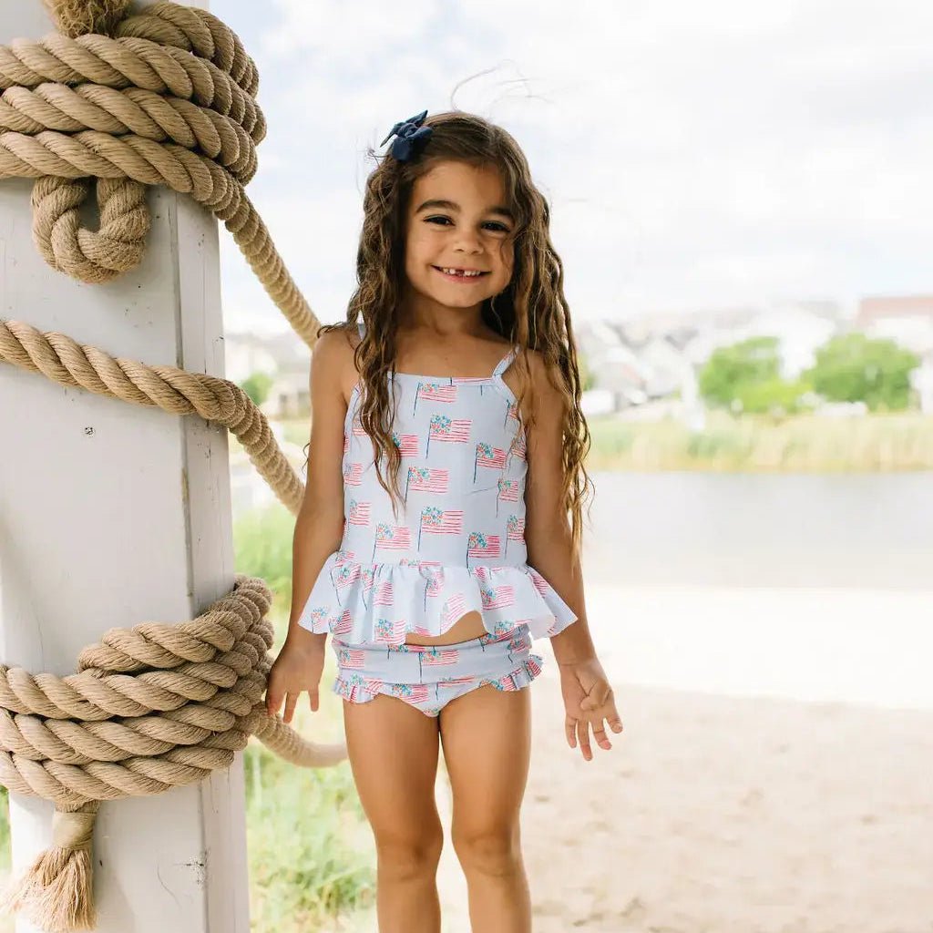 Emma 4th of July Flags Tankini Swimsuit - Magnolia BabySwimsuit