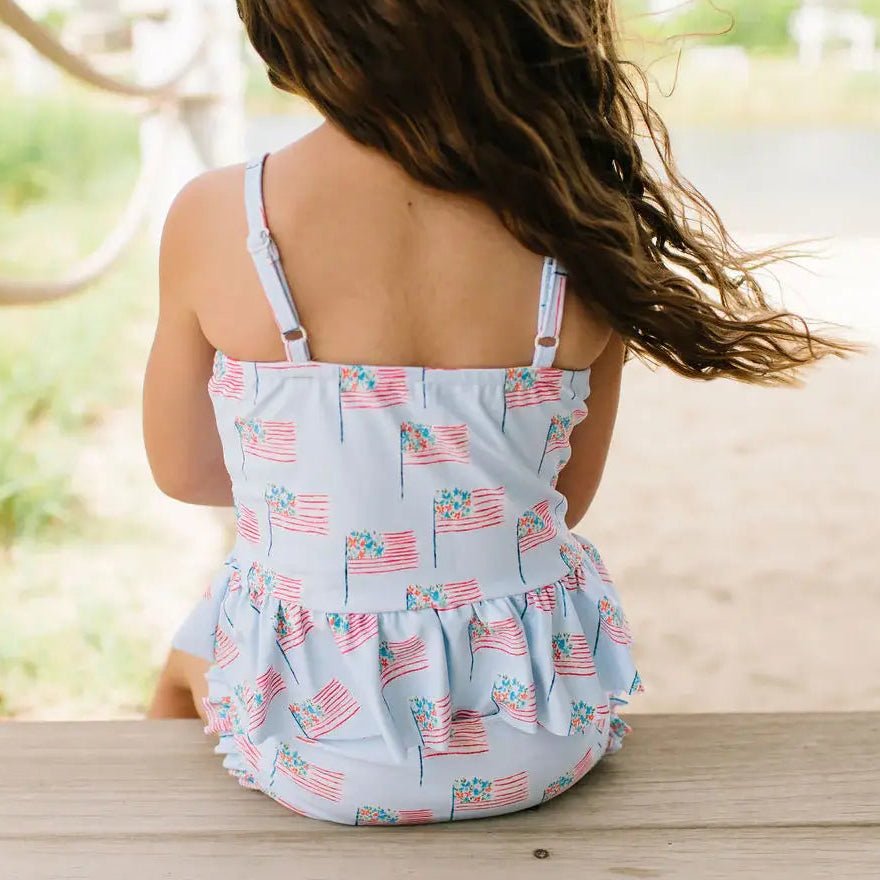 Emma 4th of July Flags Tankini Swimsuit - Magnolia BabySwimsuit