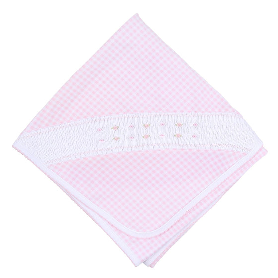 Emma and Aedan Pink Smocked Receiving Blanket - Magnolia BabyReceiving Blanket