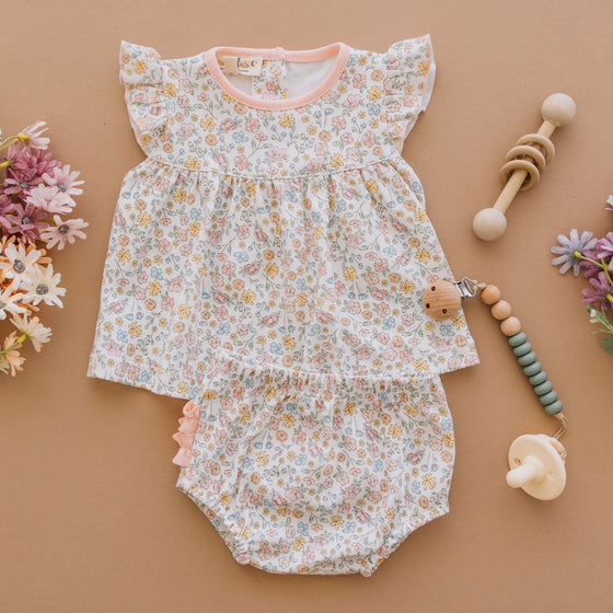Enchanted Meadows Ruffle Diaper Cover Set - Magnolia BabyDiaper Cover