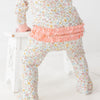 Enchanted Meadows Ruffle Zip Footie - Magnolia BabyFootie