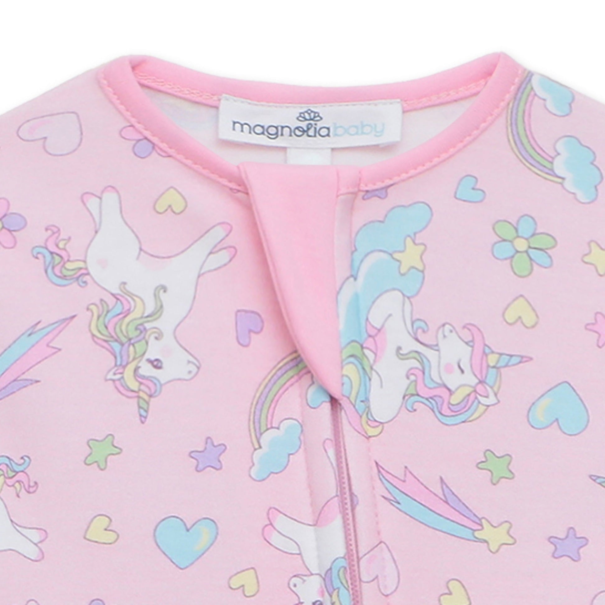 Enchanted Unicorns Ruffle Zip Footie - Magnolia BabyFootie
