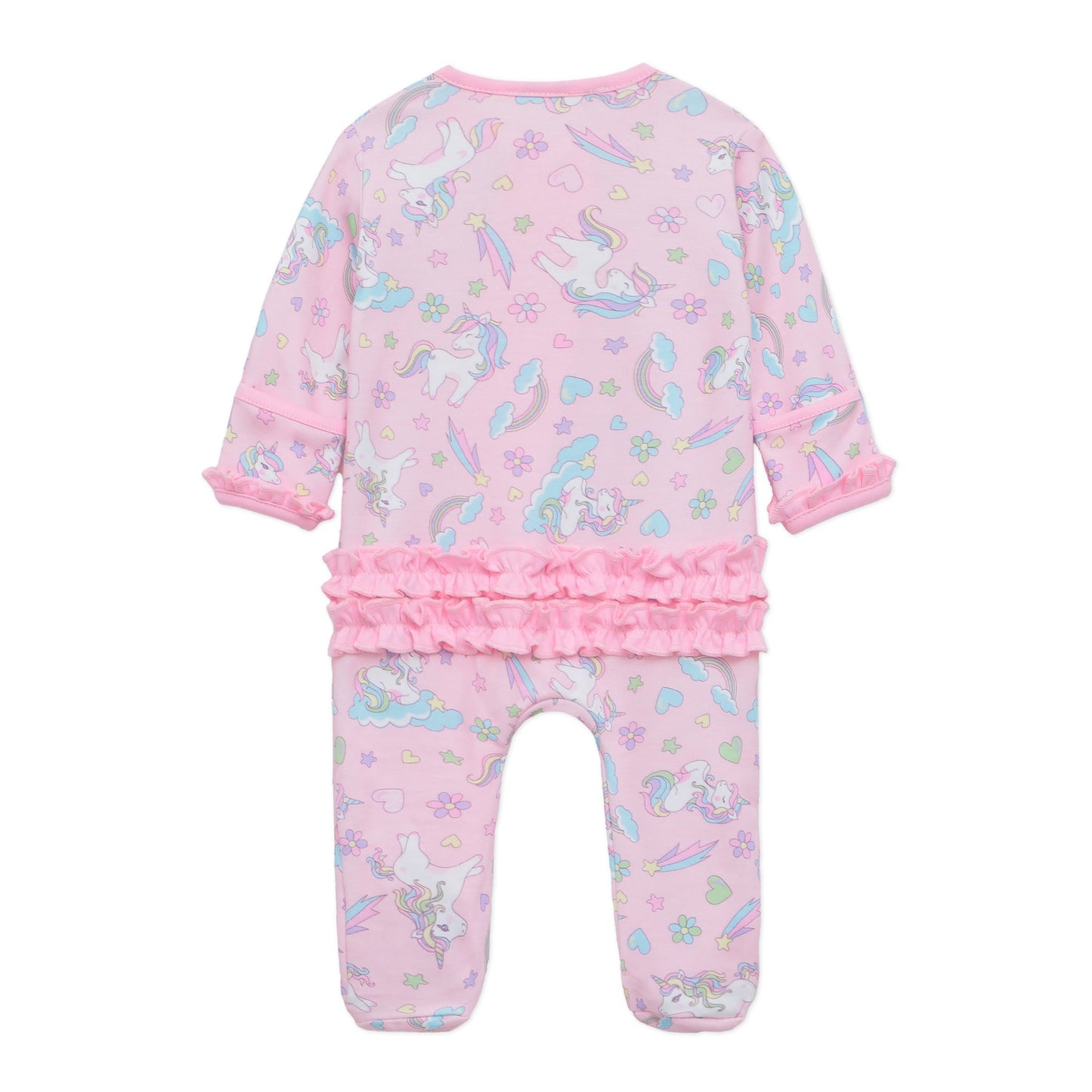 Enchanted Unicorns Ruffle Zip Footie - Magnolia BabyFootie