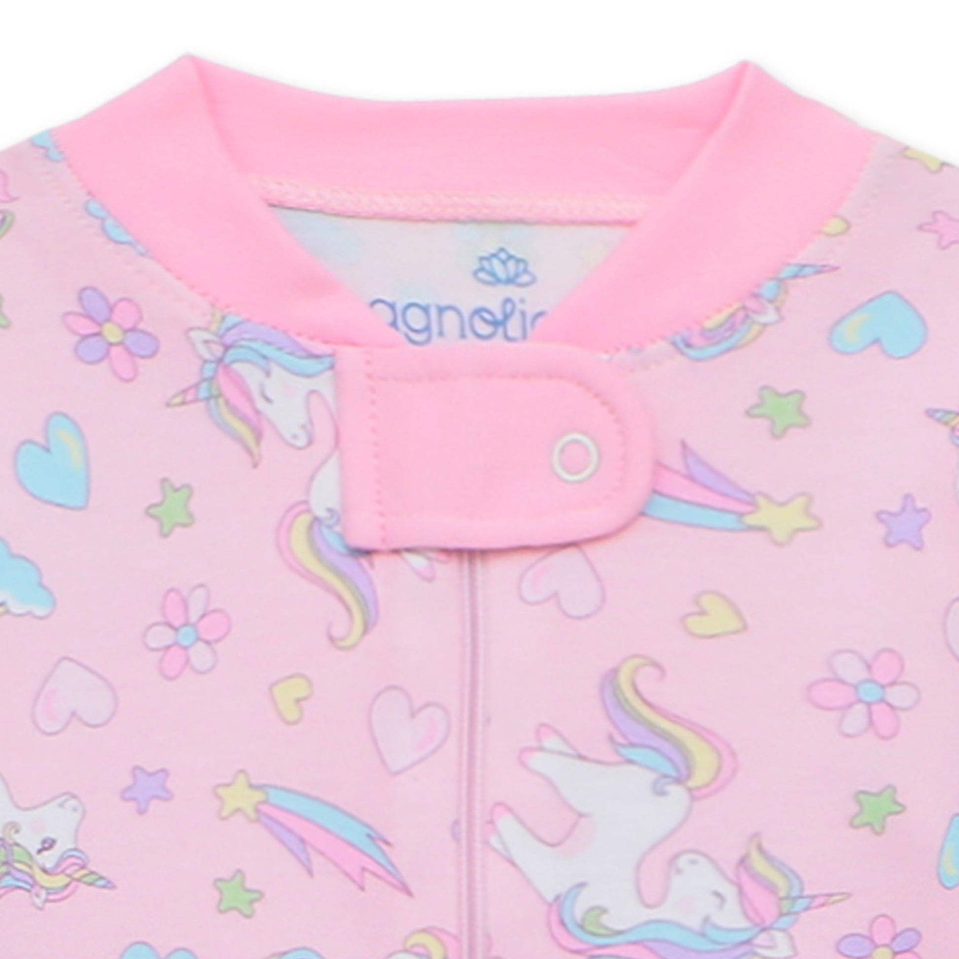 Magnolia Baby_Enchanted Unicorns Zip Pajamas_3