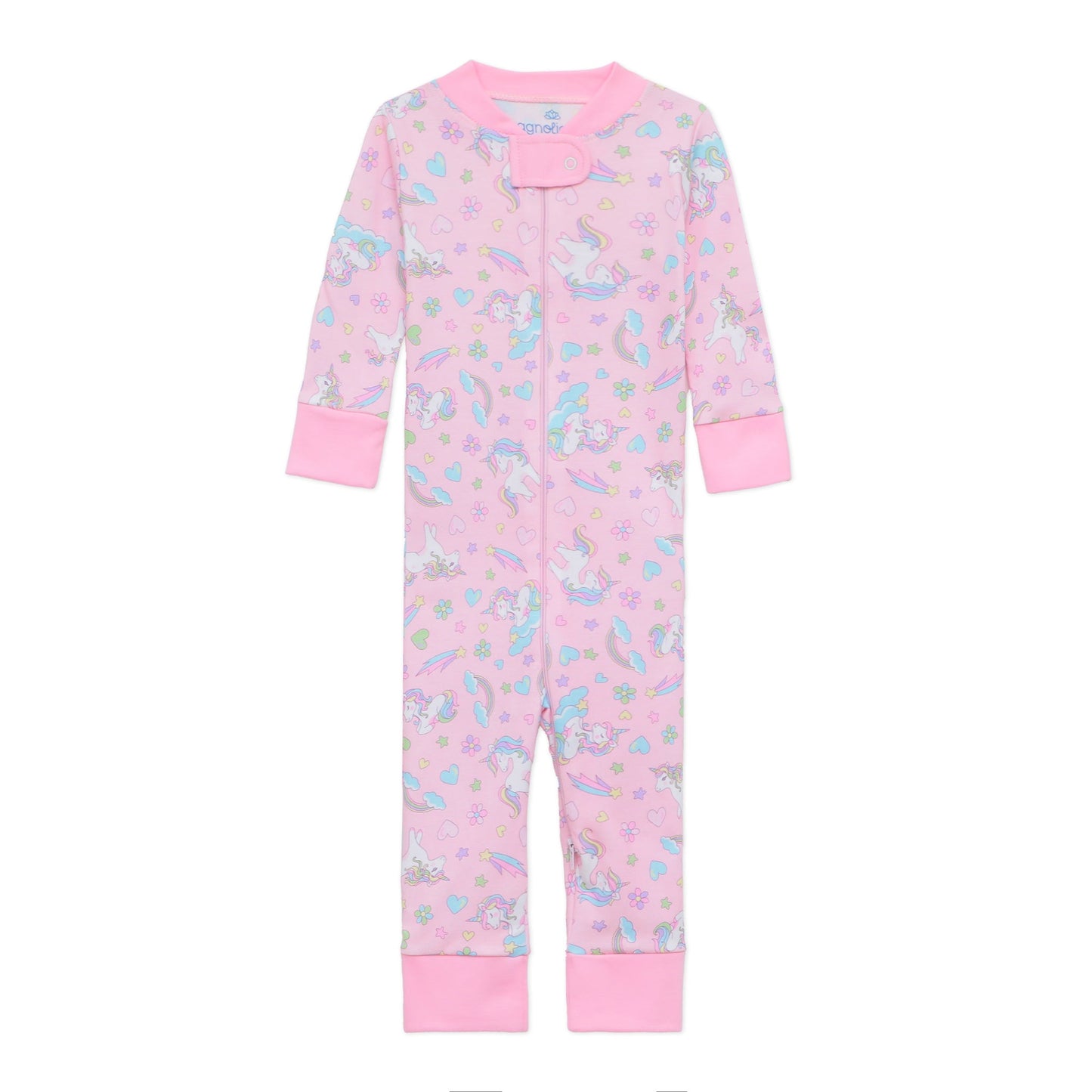Magnolia Baby_Enchanted Unicorns Zip Pajamas_1