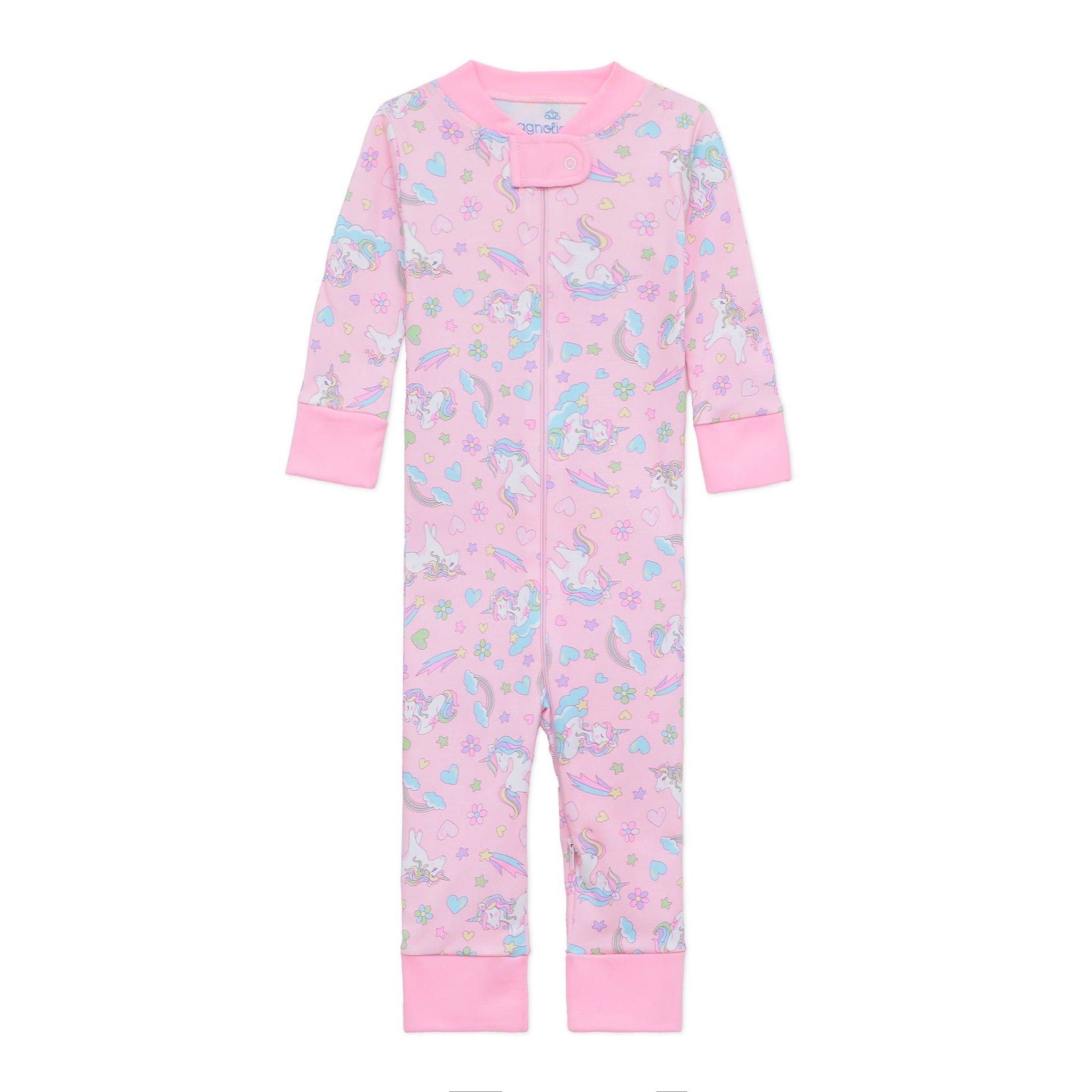 Magnolia Baby_Enchanted Unicorns Zip Pajamas_1
