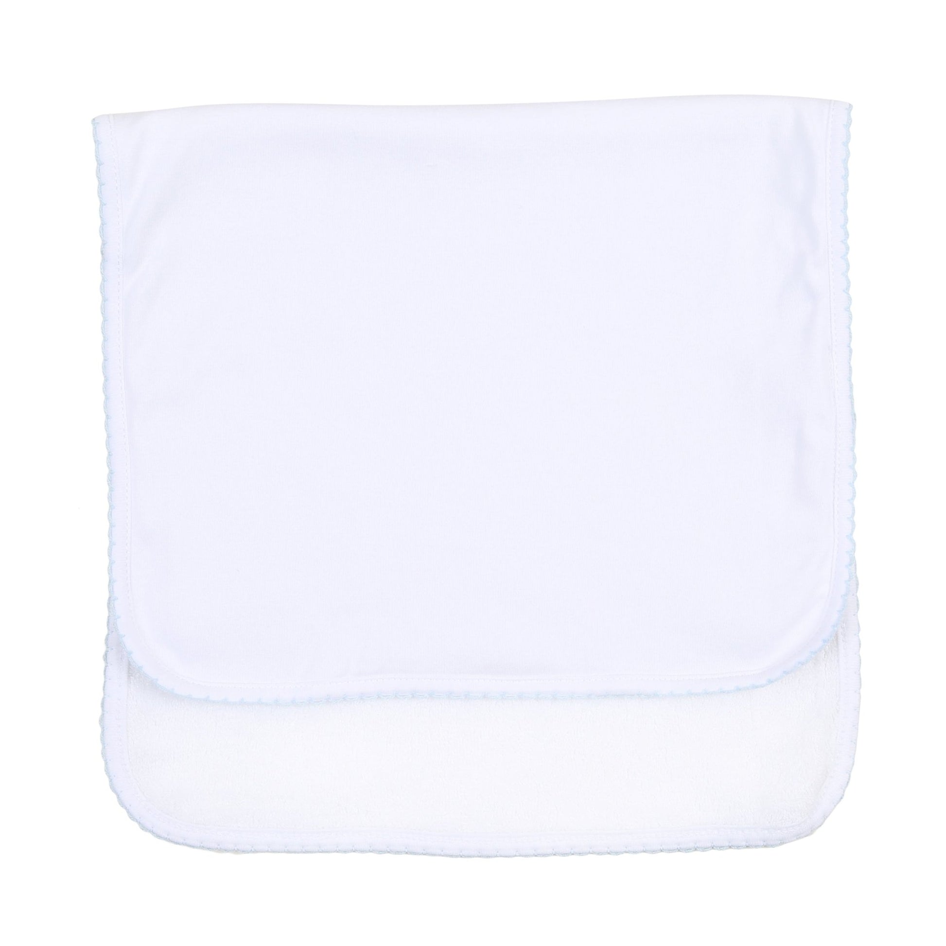 Essentials Blue Trim Burp Cloth - Magnolia BabyBurp Cloth