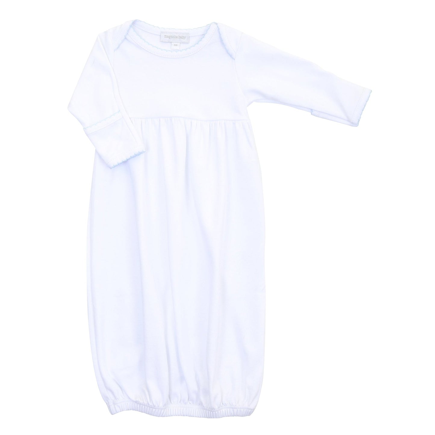 Essentials Blue Trim Gown - Magnolia BabyGown