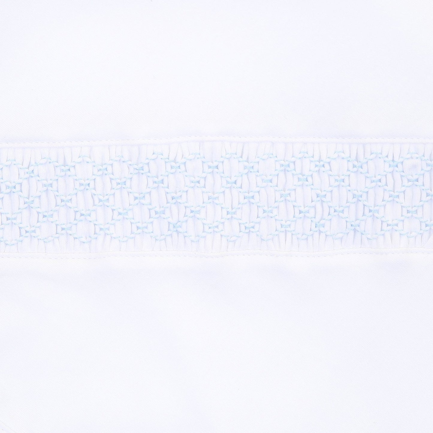 Essentials Blue Trim Smocked Footie - Magnolia BabyFootie
