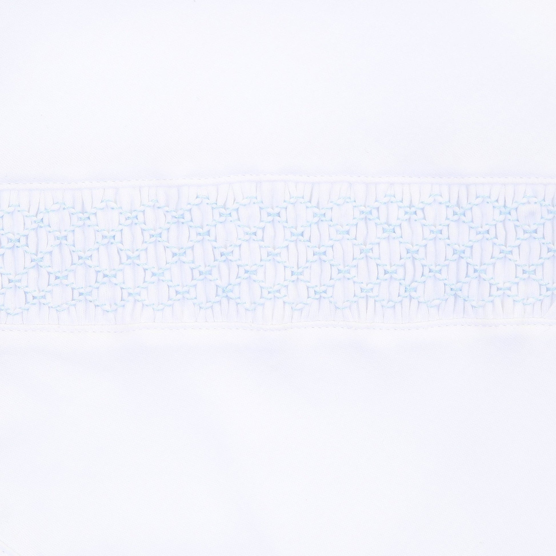 Essentials Blue Trim Smocked Footie - Magnolia BabyFootie