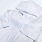 Essentials Blue Trim Smocked Footie - Magnolia BabyFootie