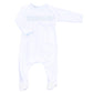 Essentials Blue Trim Smocked Footie - Magnolia BabyFootie