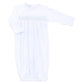 Essentials Blue Trim Smocked Gown - Magnolia BabyGown