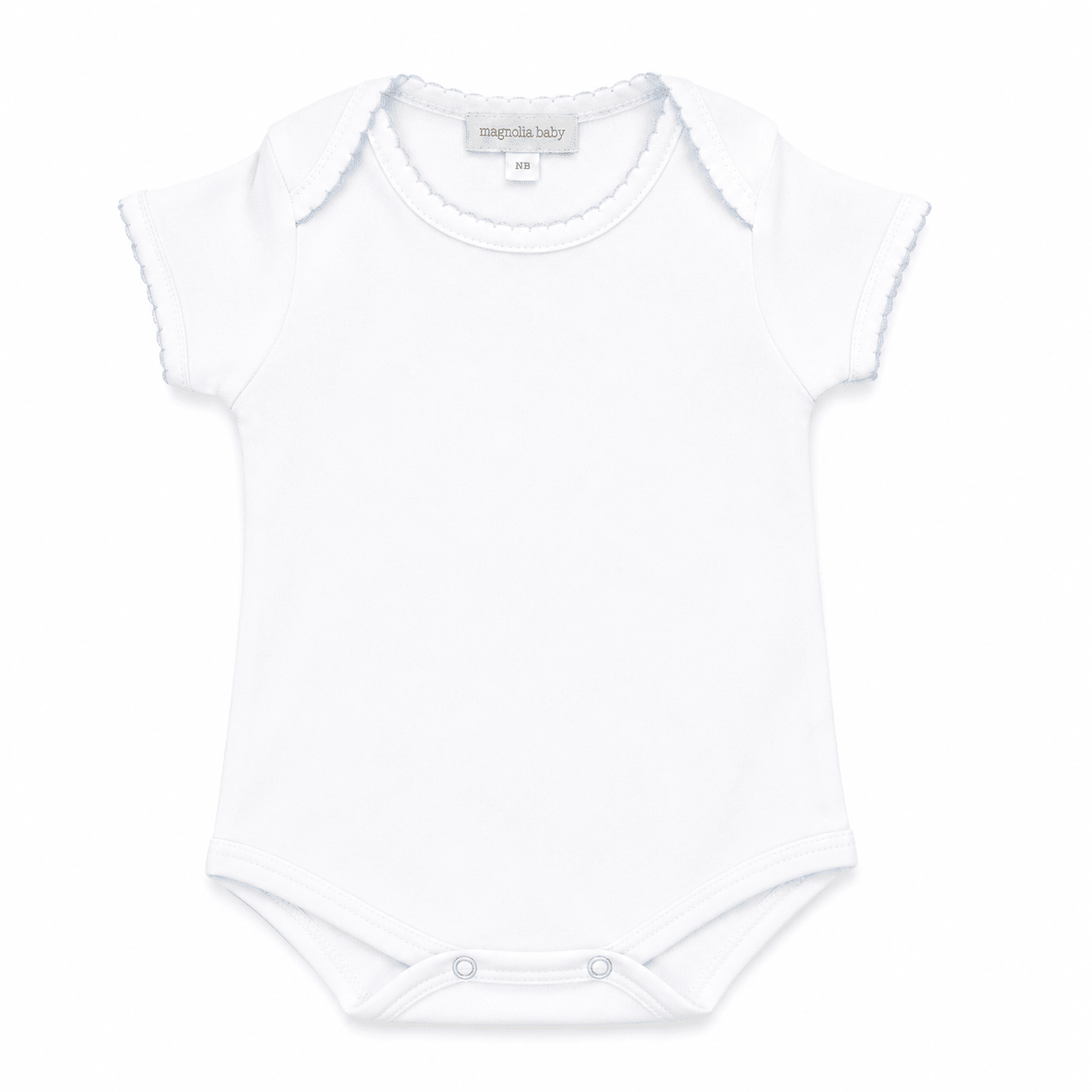 Essentials Bodysuit with Blue Trim - Magnolia BabyBodysuit