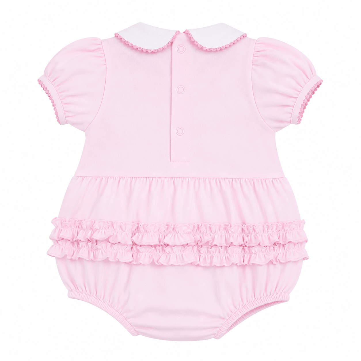 Essentials Collared Ruffled Bubble - Pink - Magnolia BabyBubble
