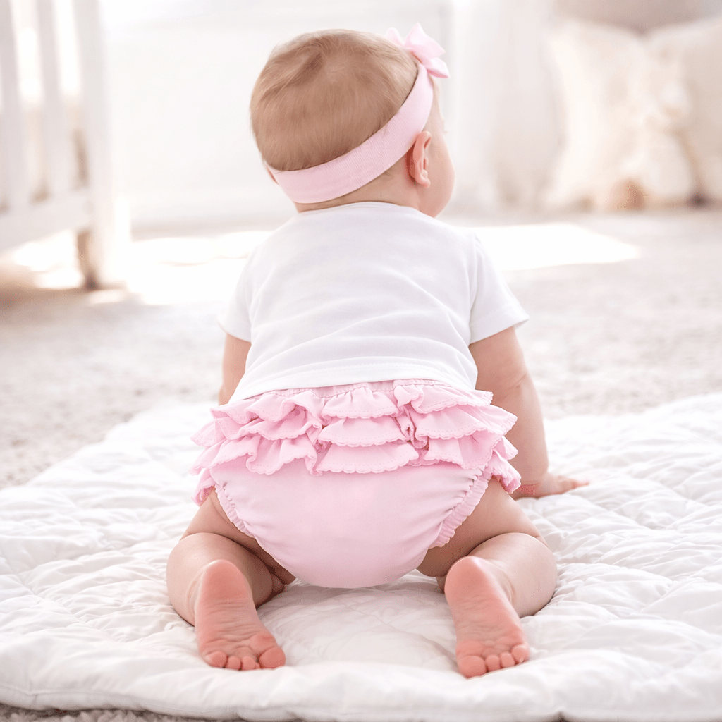 Essentials Diaper Cover Pink with Pink Trim - Magnolia BabyDiaper Cover