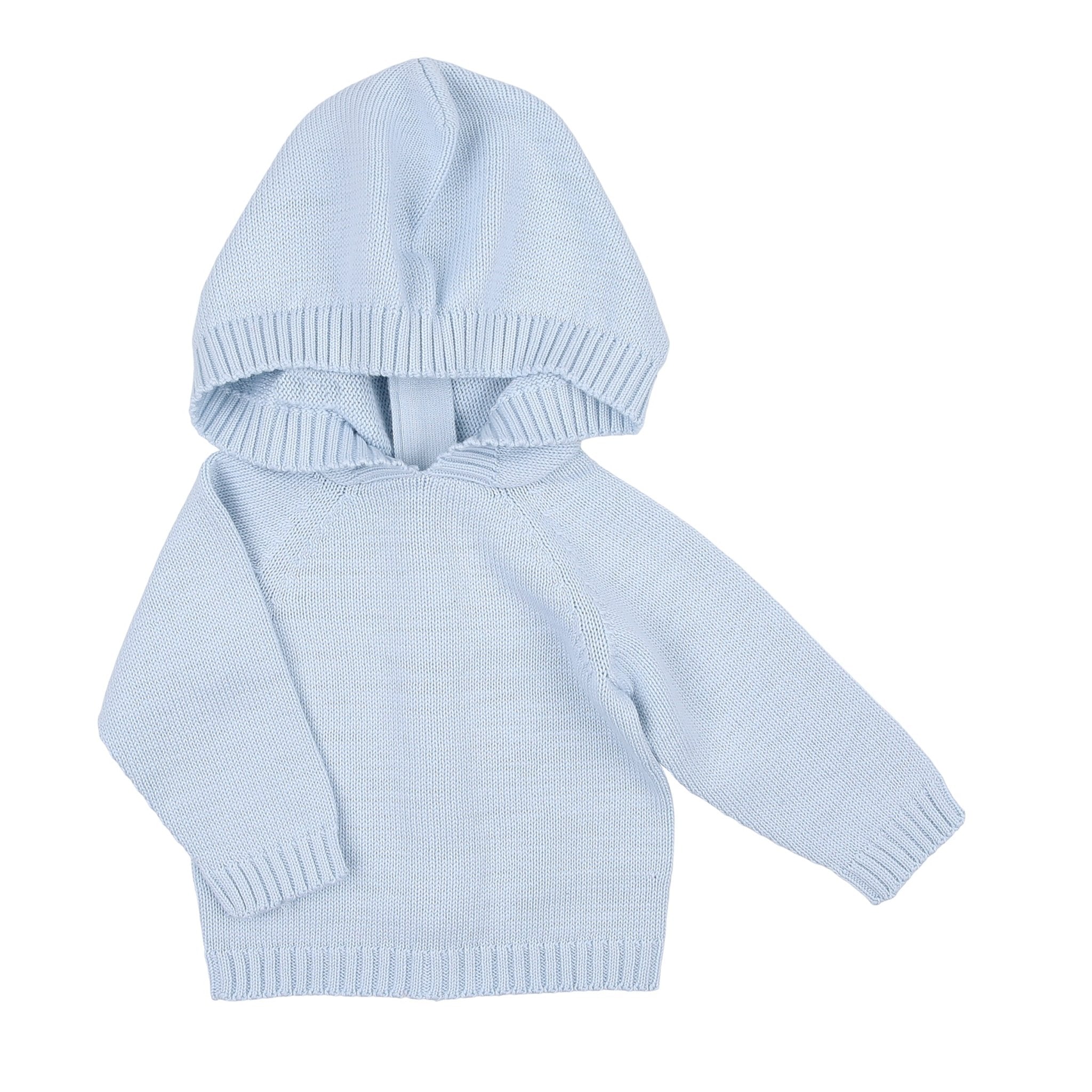 Magnolia Baby Boy Essentials Knits Blue Hooded Zip Pullover