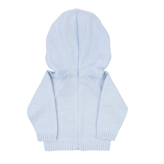 Essentials Knits Blue Hooded Zip Pullover - Magnolia BabyKnits