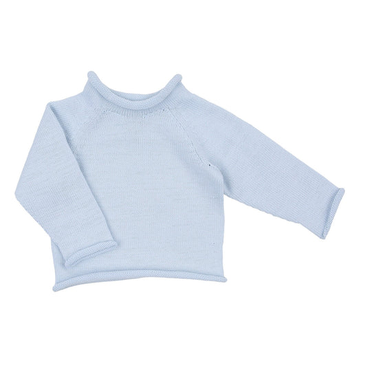 Essentials Knits Blue Raglan Sweater - Magnolia BabyKnits