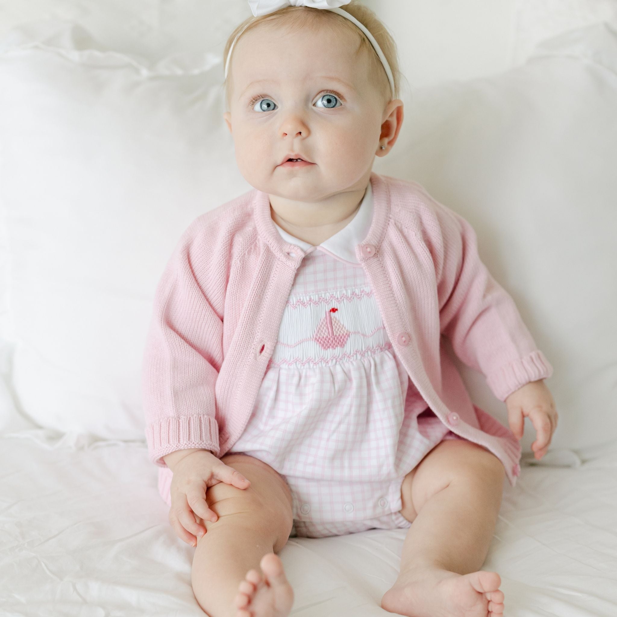 Essentials Knits Cardigan - Pink - Magnolia BabyKnits