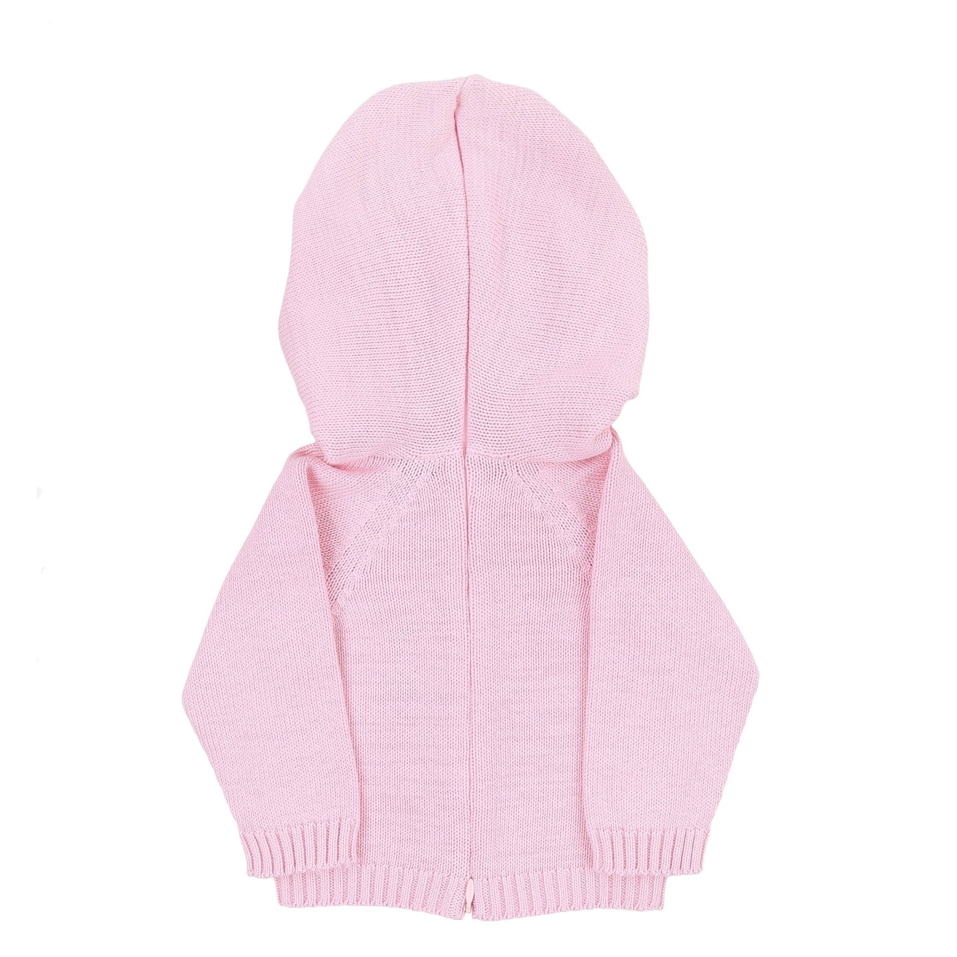 Essentials Knits Pink Hooded Zip Pullover - Magnolia BabyKnits