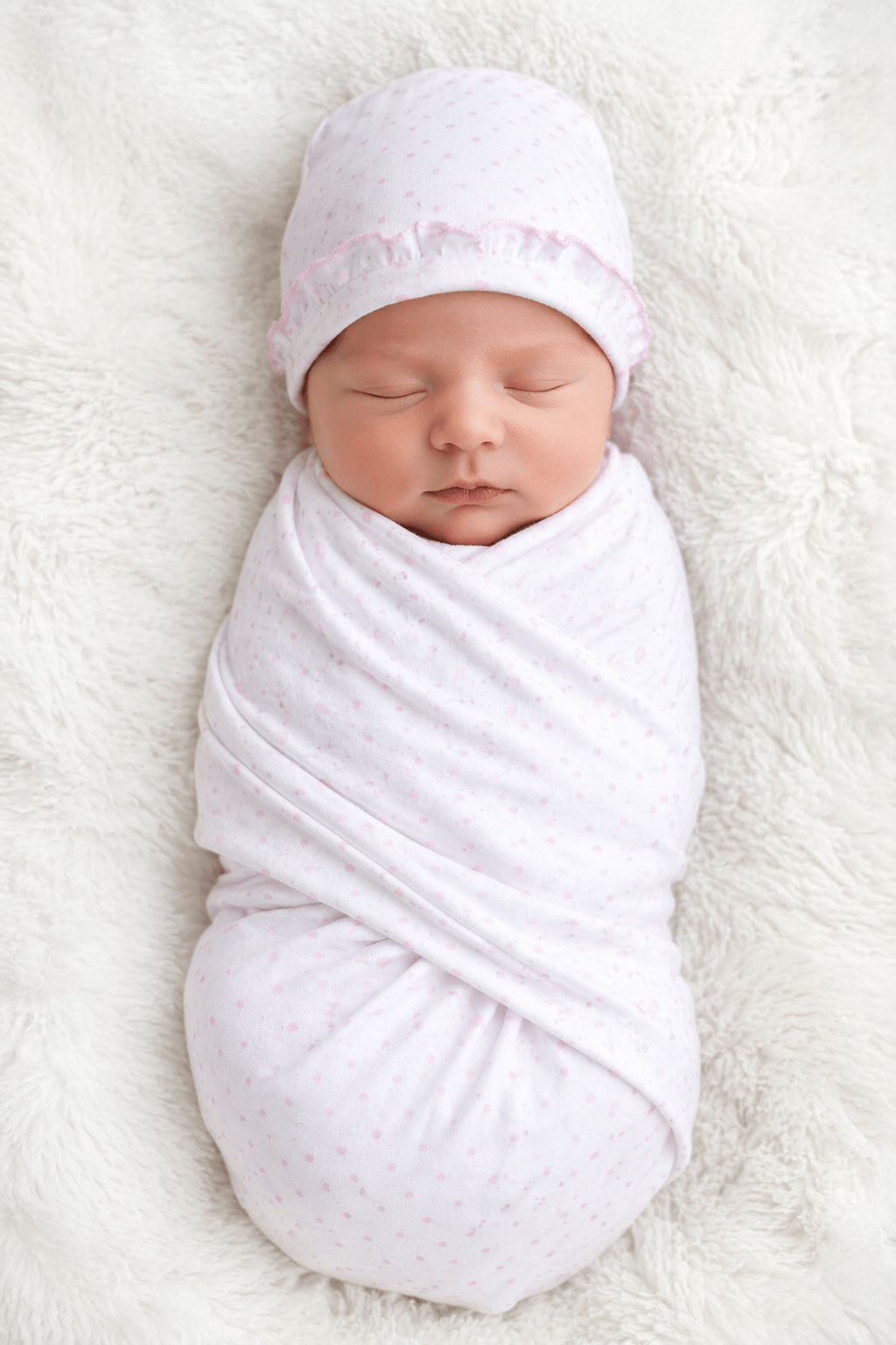 Essentials Pink Mini Dots Swaddle Gift Set - Magnolia BabyBaby Gift Set